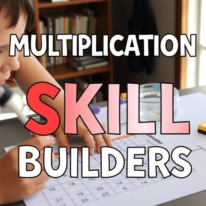 Illustration for the Multiplication skill builders lesson on Math Lessons